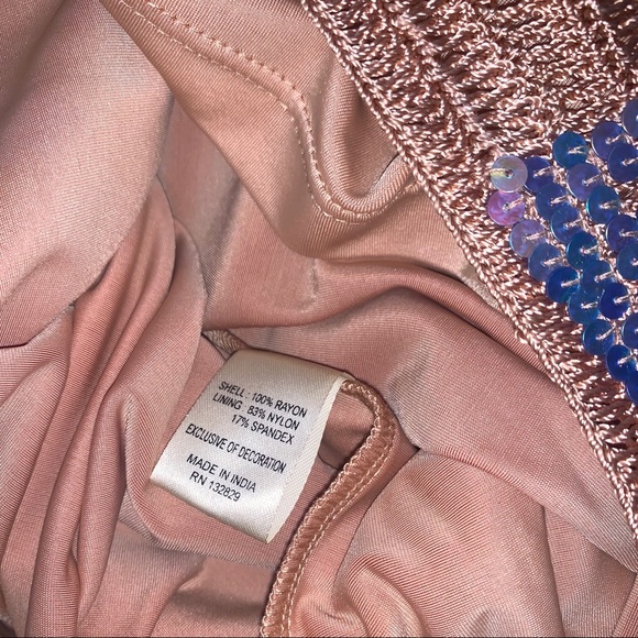 NBD Mosaic Mini Dress in Nude perfect for eras tour or disco bachelorette! - Picture 7 of 7